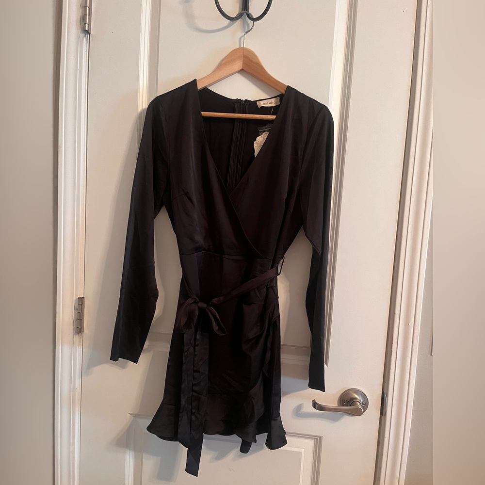 NWT Altar’d State black wrap mini dress with shorts
